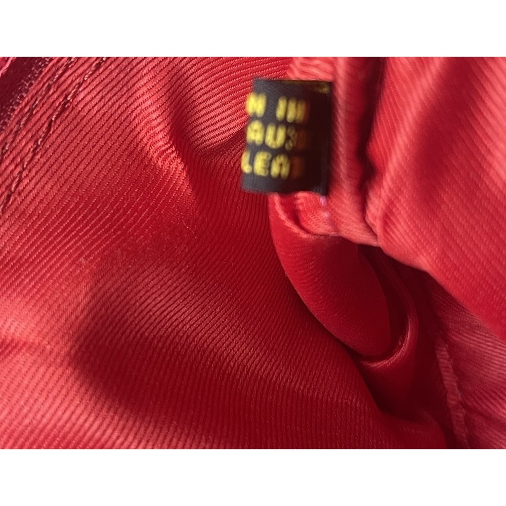 ILI New York NWT Women's Fuchsia Leather Cosmetic Pouch Red Lips‎ Makeup Bag - Picture 8 of 11